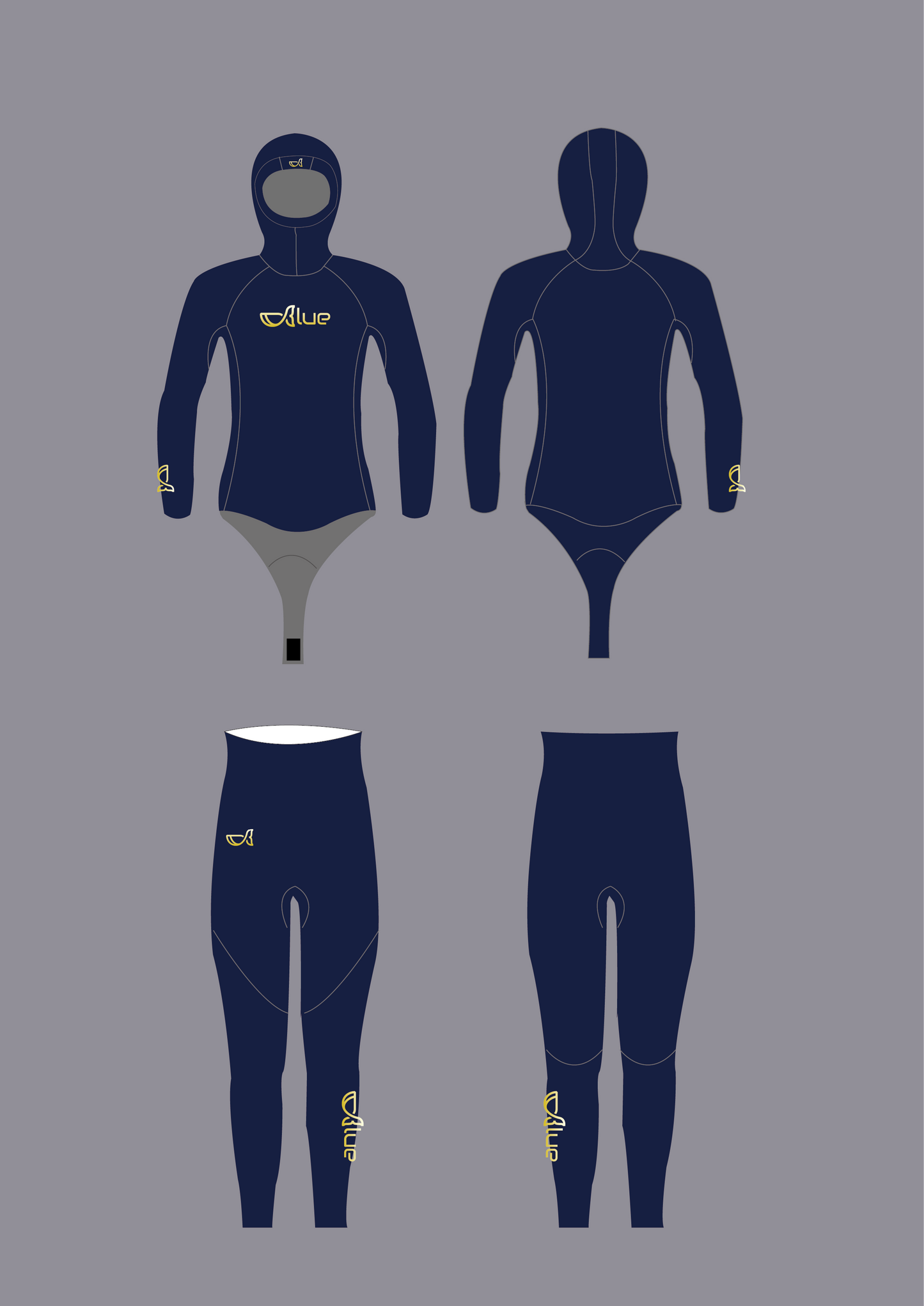 1.5mm Pro - Freediving Wetsuit 鈦藍